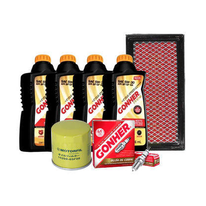 Kit Afinación Versa March V-driver 12-19 Bujía Gonher 5w30